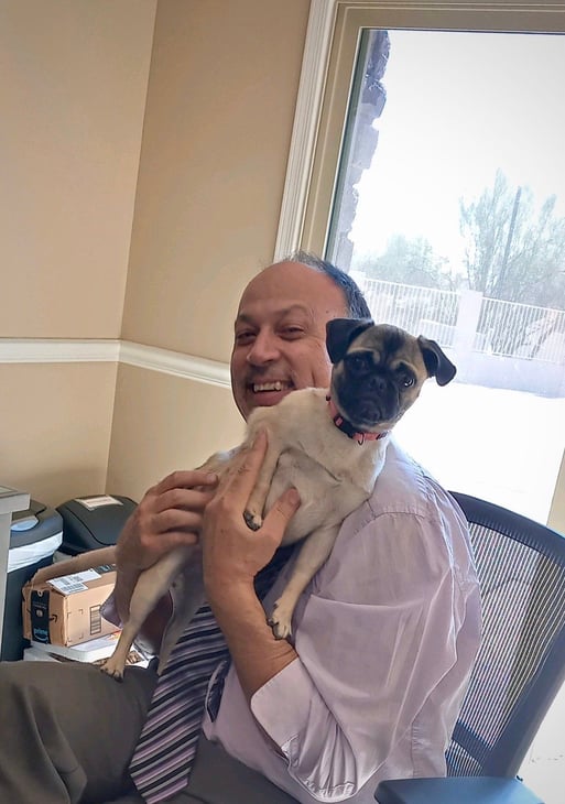 Clinical Director Frank with Olive